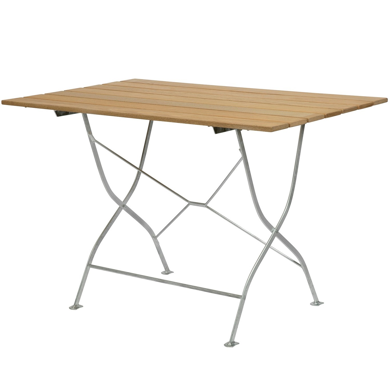 Brewery Table 70x110 cm, Oiled Oak / Hot Galvanized Steel