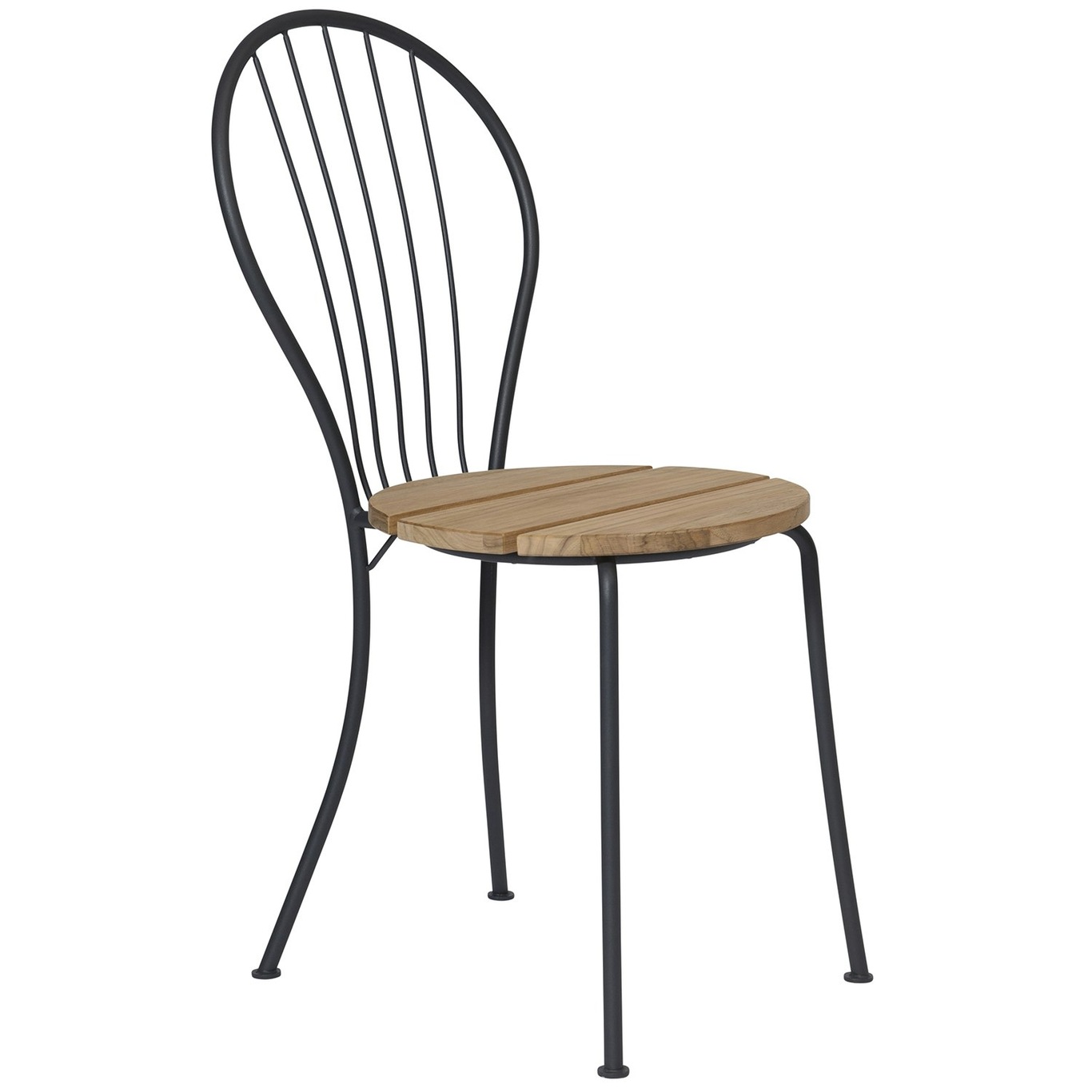Akleja Chair, Untreated Teak / Dark Grey