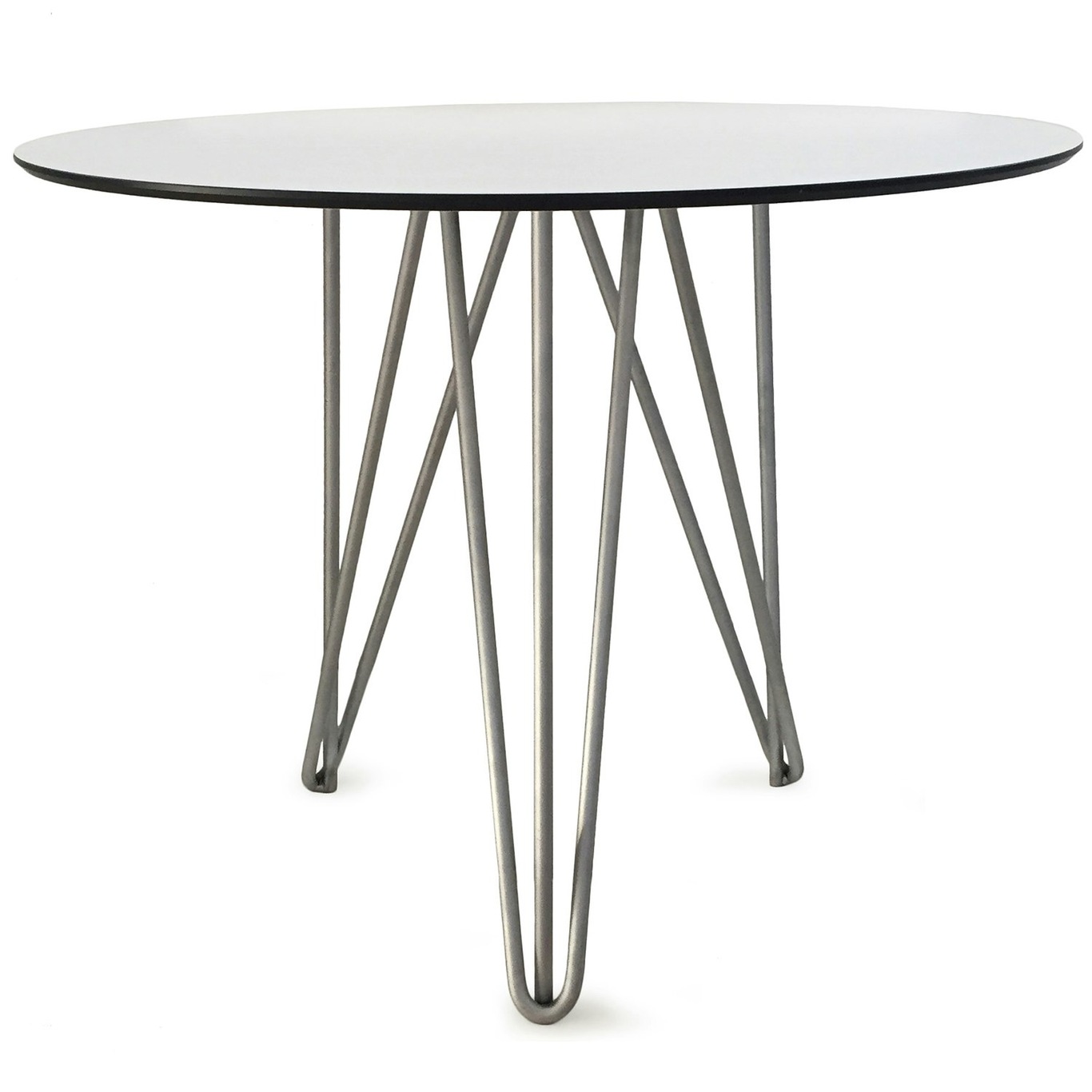 High Tech Table Ø90 cm, Laminate / Hot Galvanized Steel