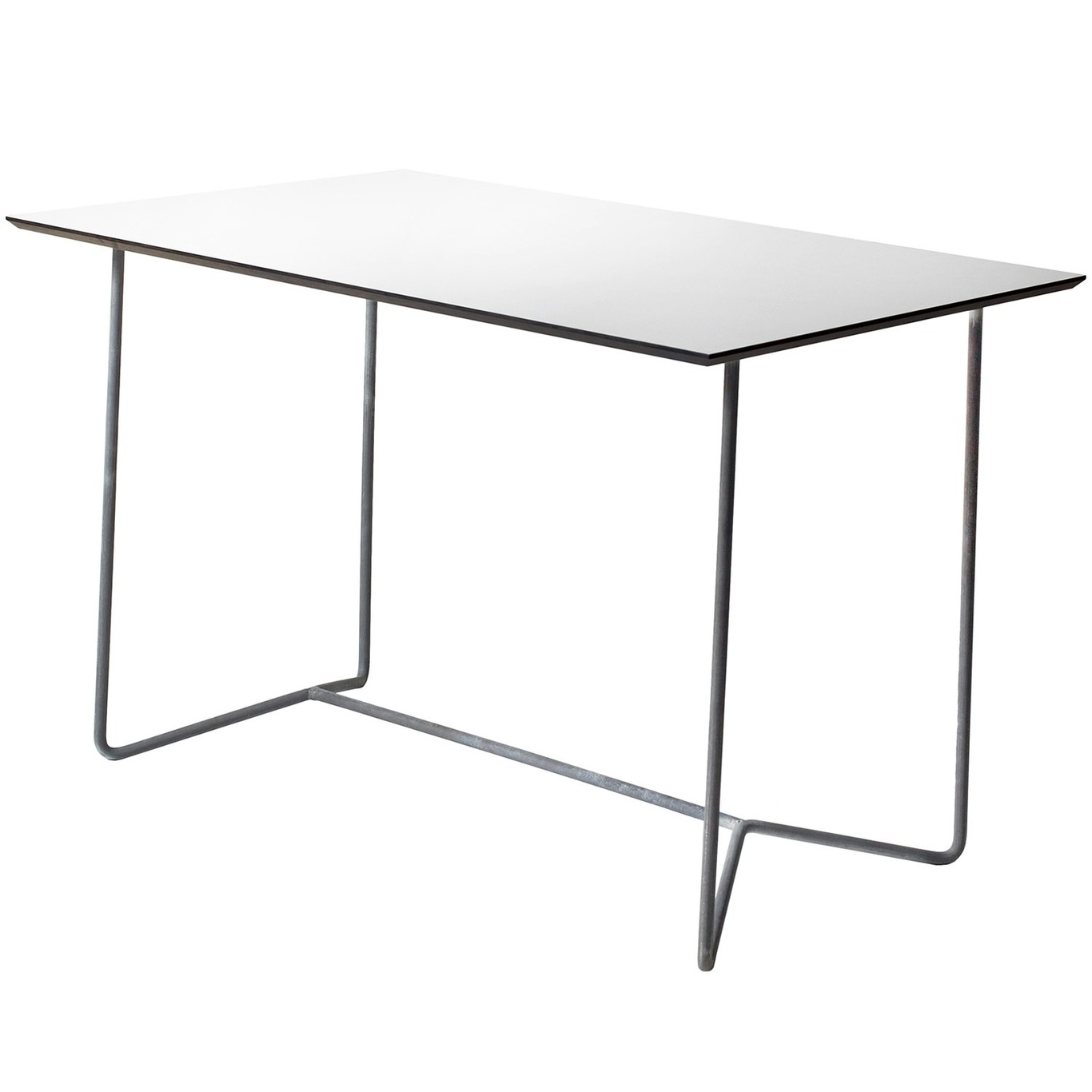 High Tech Table 70x100 cm, Laminate / Hot Galvanized Steel
