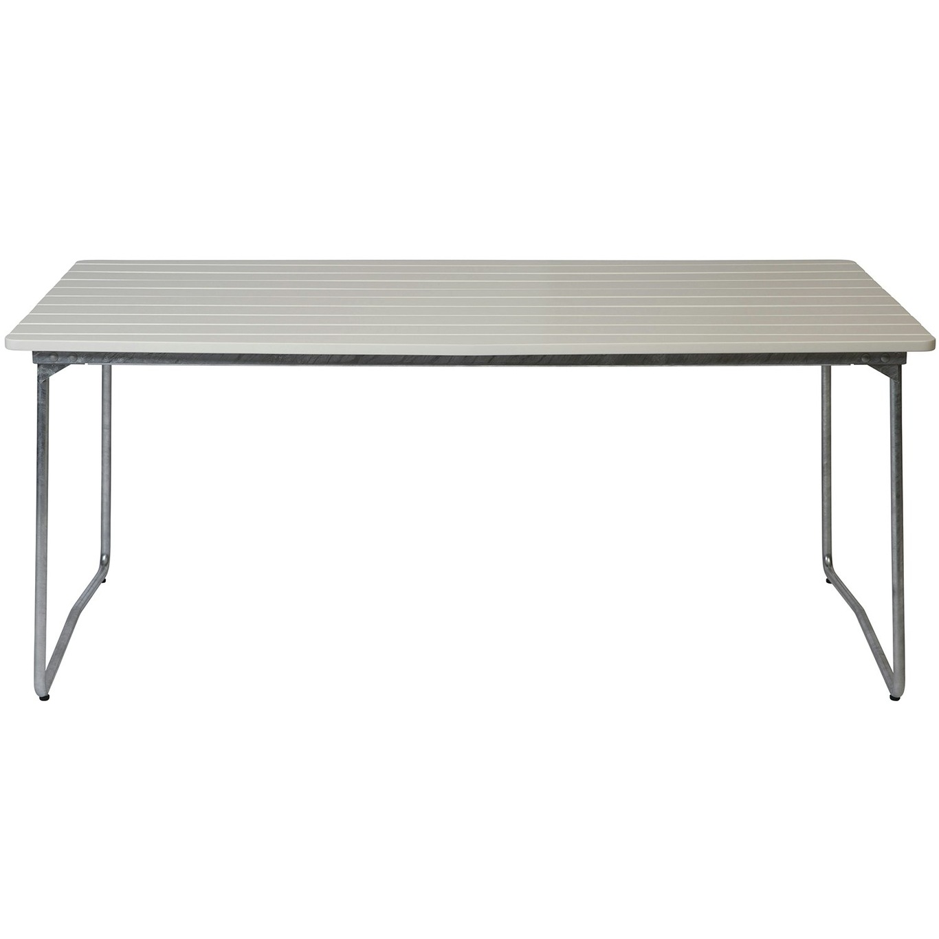 B31 Table 92x170 cm, White Lacquered Oak / Hot Galvanized Steel