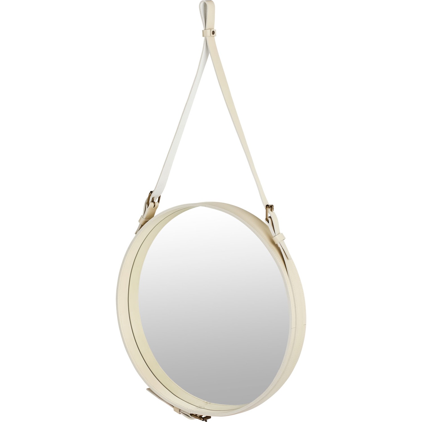 Adnet Wall Mirror Circular 58 cm, Cream