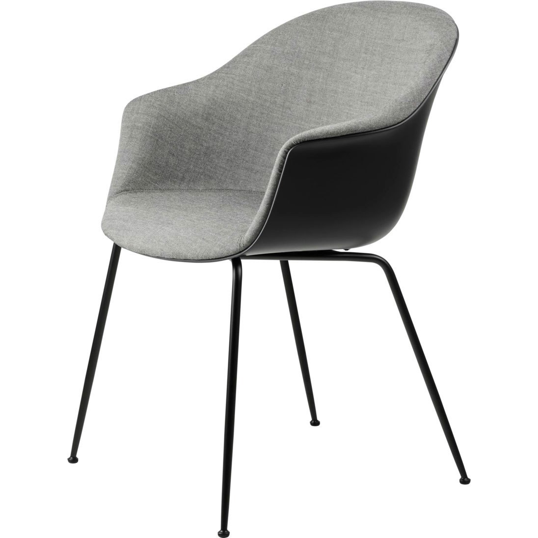 Bat Dining Chair Upholstered Front / Conical Base, Remix 3 152
