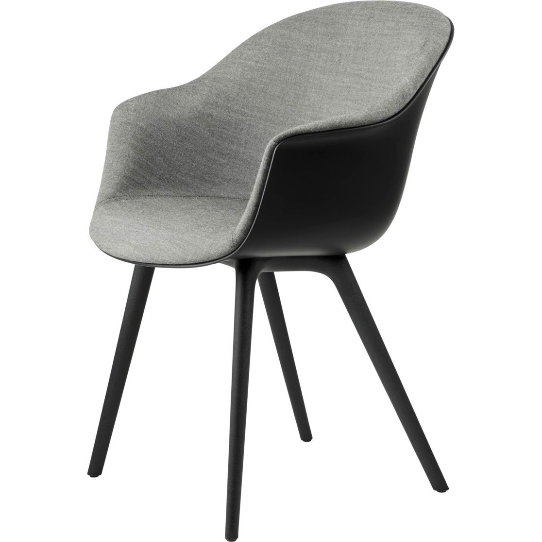 Bat Dining Chair Upholstered Front / Plastic Base, Remix 3 152