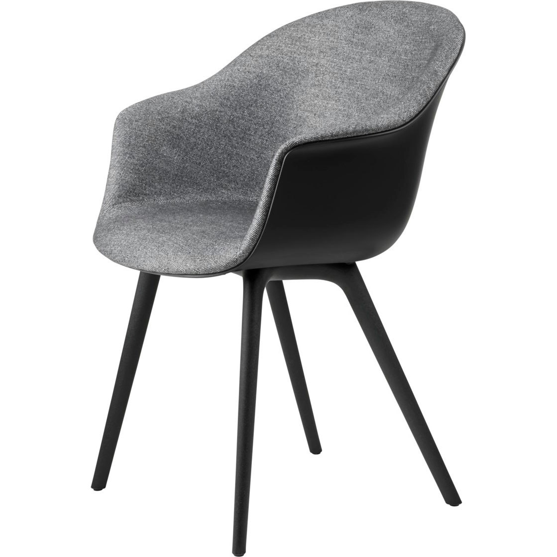 Bat Dining Chair Upholstered Front / Plastic Base, Plain 0023