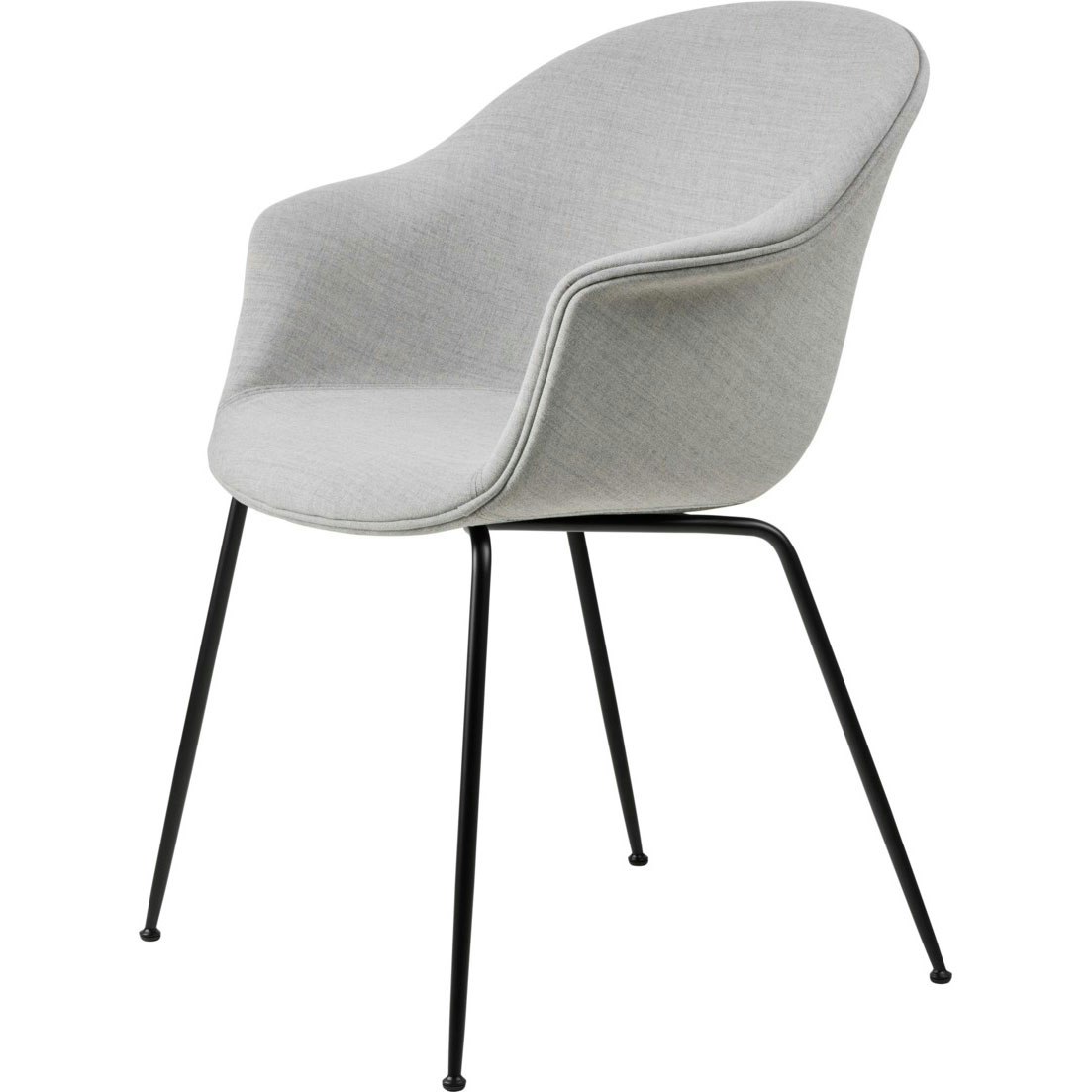 Bat Dining Chair Upholstered / Conical Base, Remix 3 123