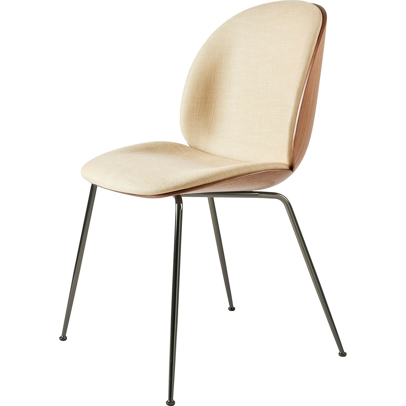 Beetle 3D Veneer Chair Walnut/Chrome, Flair Sp Fr 134