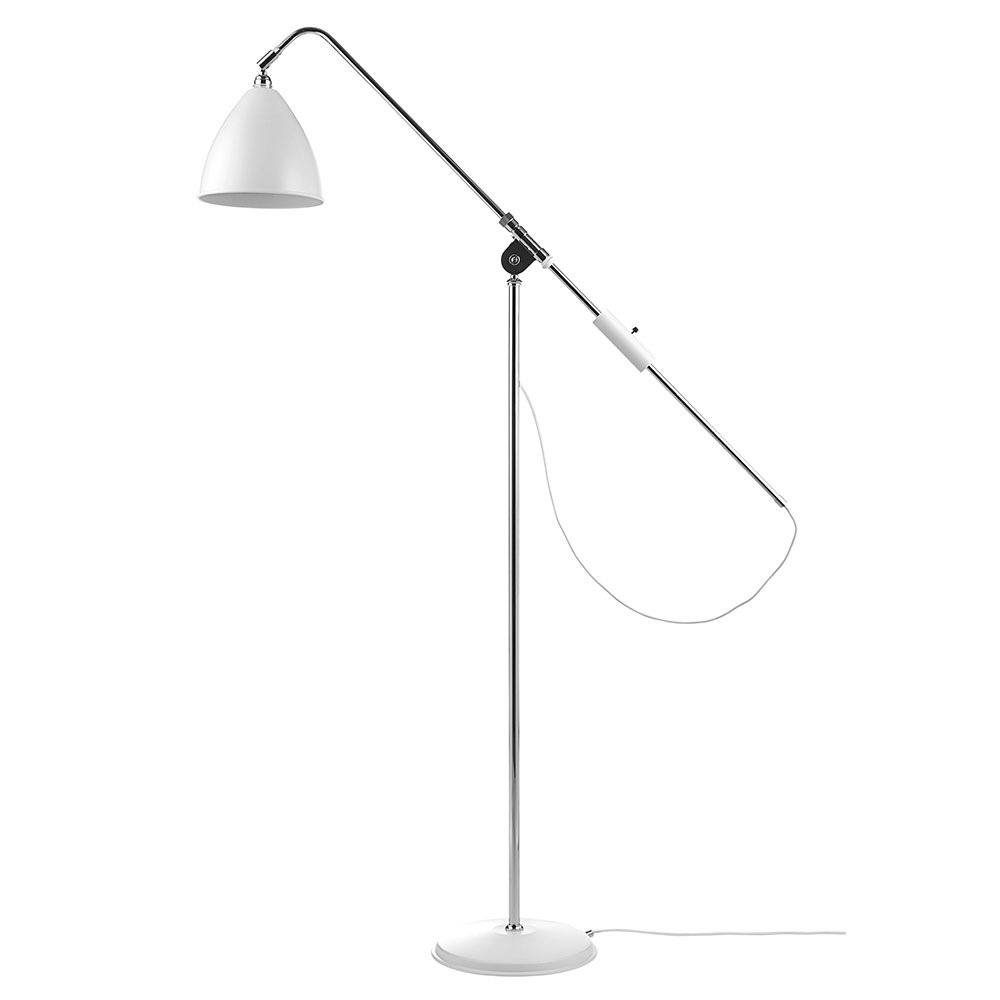 Bestlite BL4 M Floor Lamp, Chrome/White