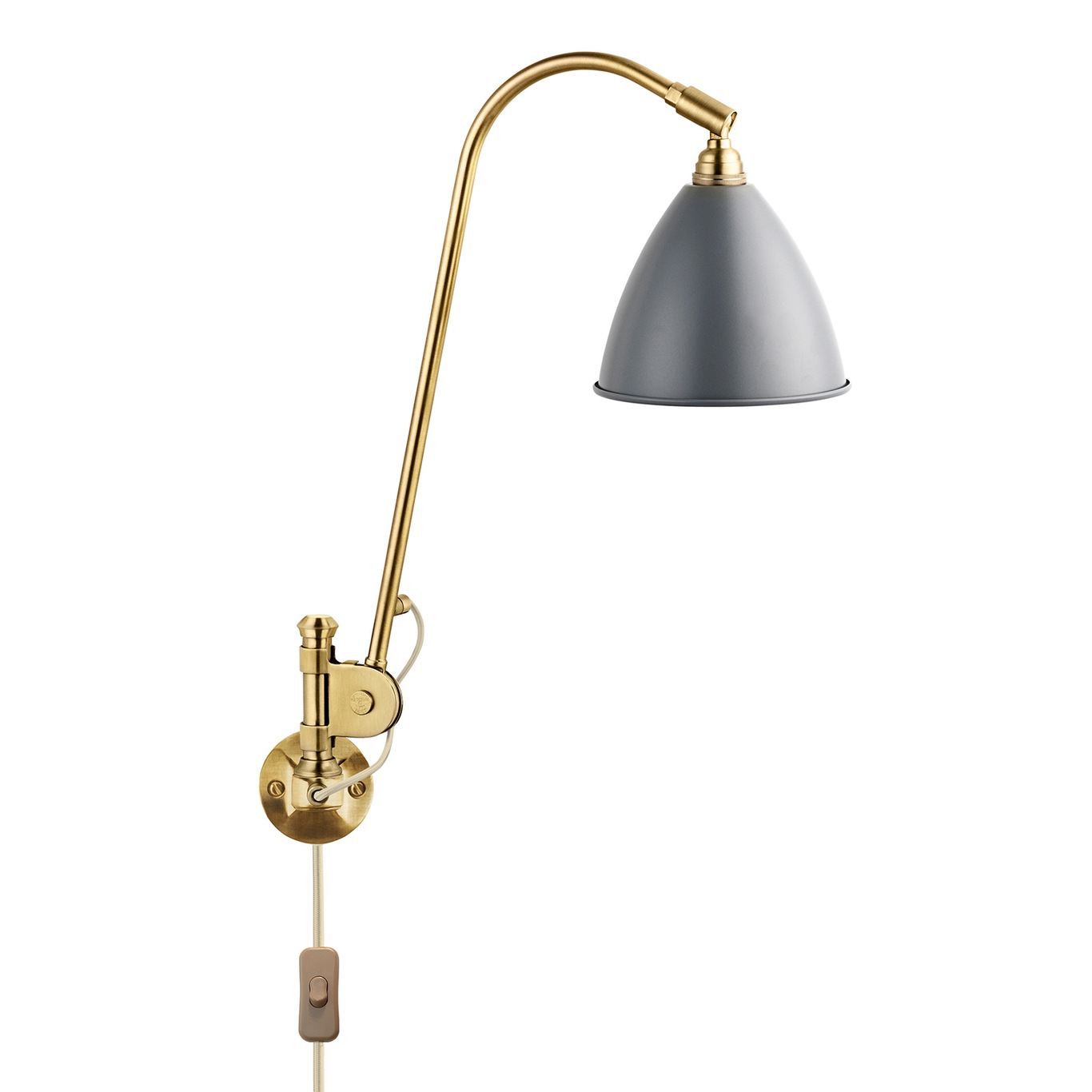 Bestlite BL6 Wall Lamp, Brass/ Grey