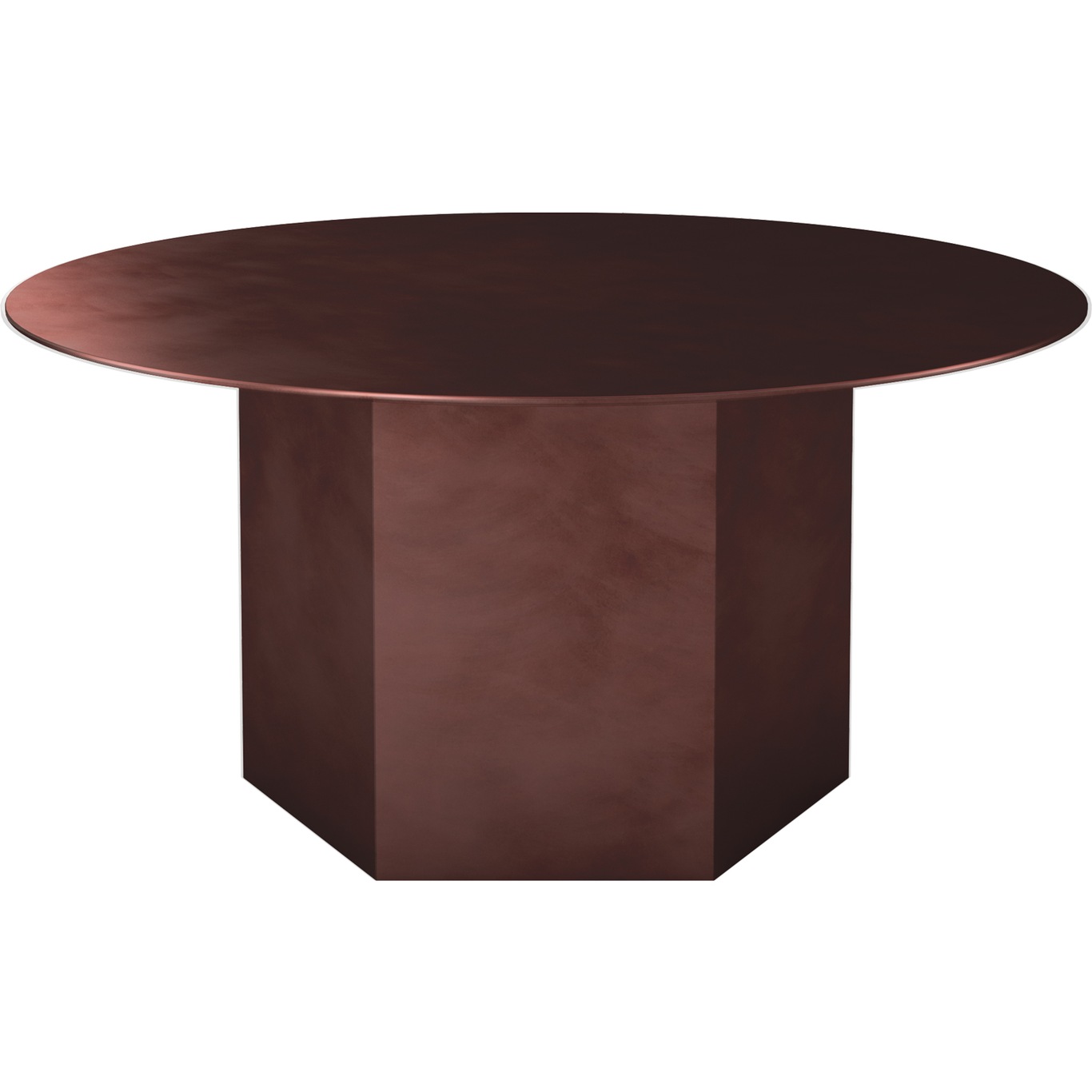 Epic Coffee Table Ø80 Steel, Earthy Red