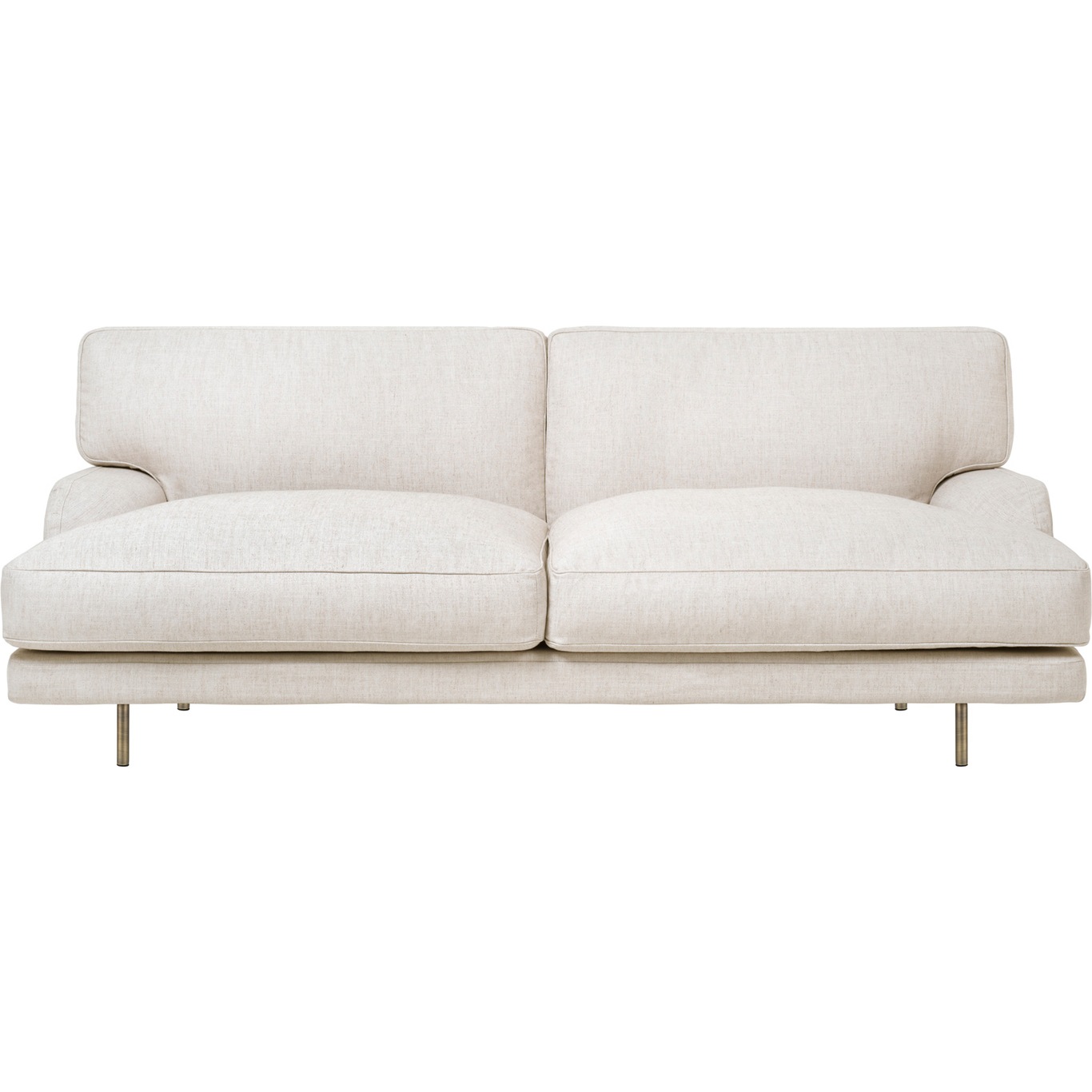 Flaneur Sofa LC 2-Seater, Legs Brass / Hot Madison 419 Off White