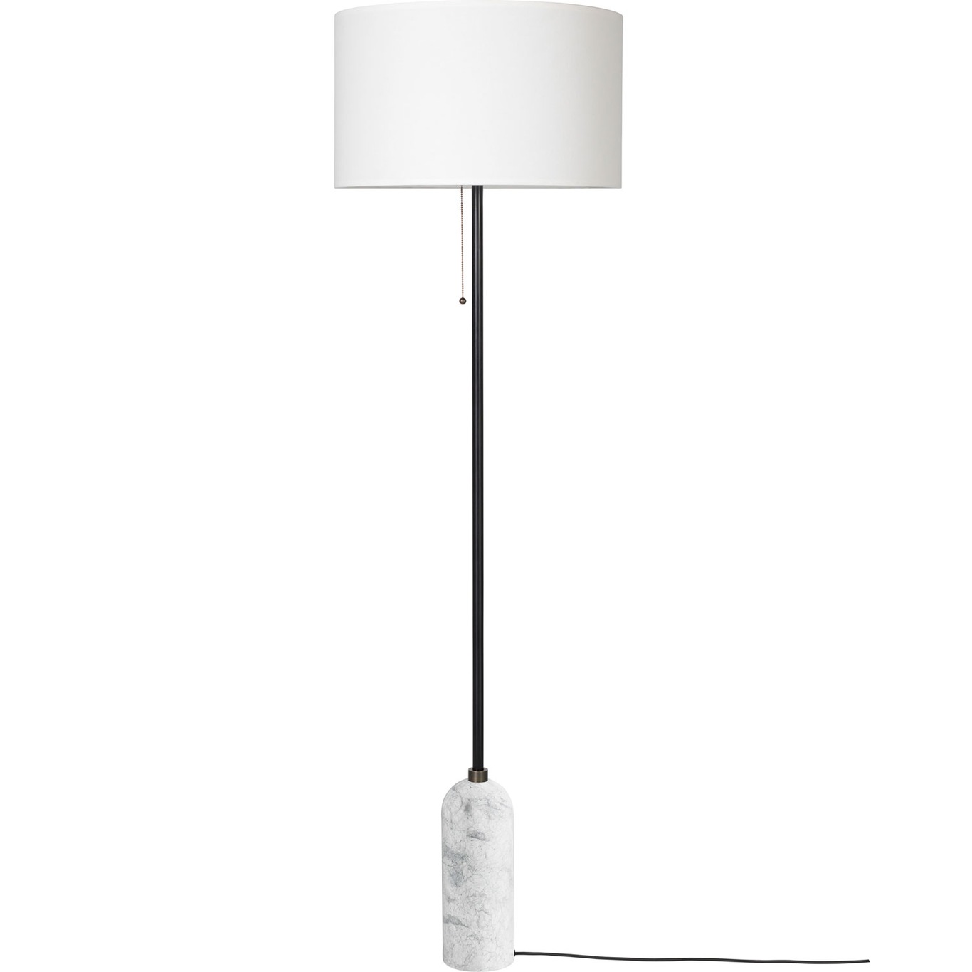 Gravity Floor Lamp, White Marble / White