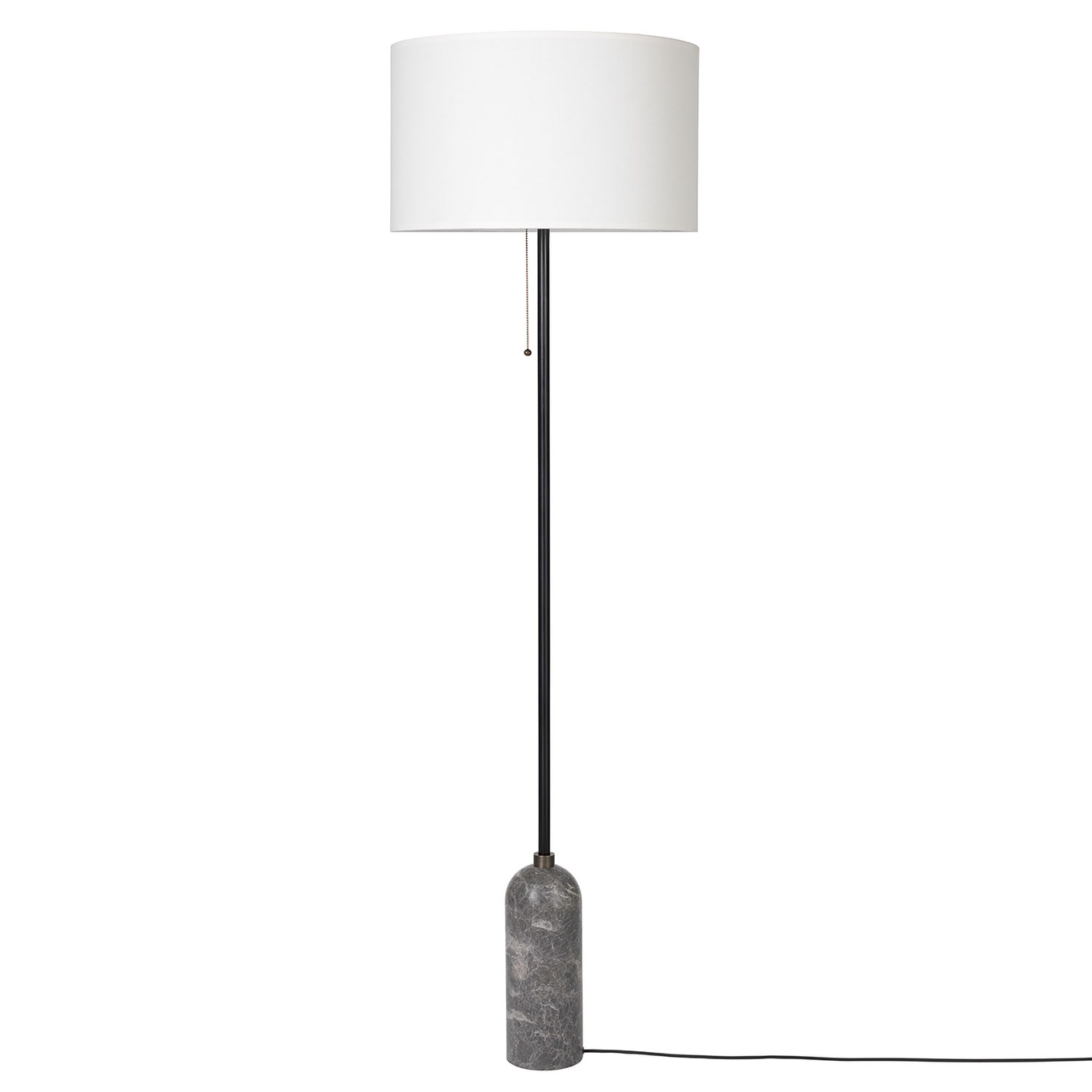 Gravity Floor Lamp, Grey Marble / White