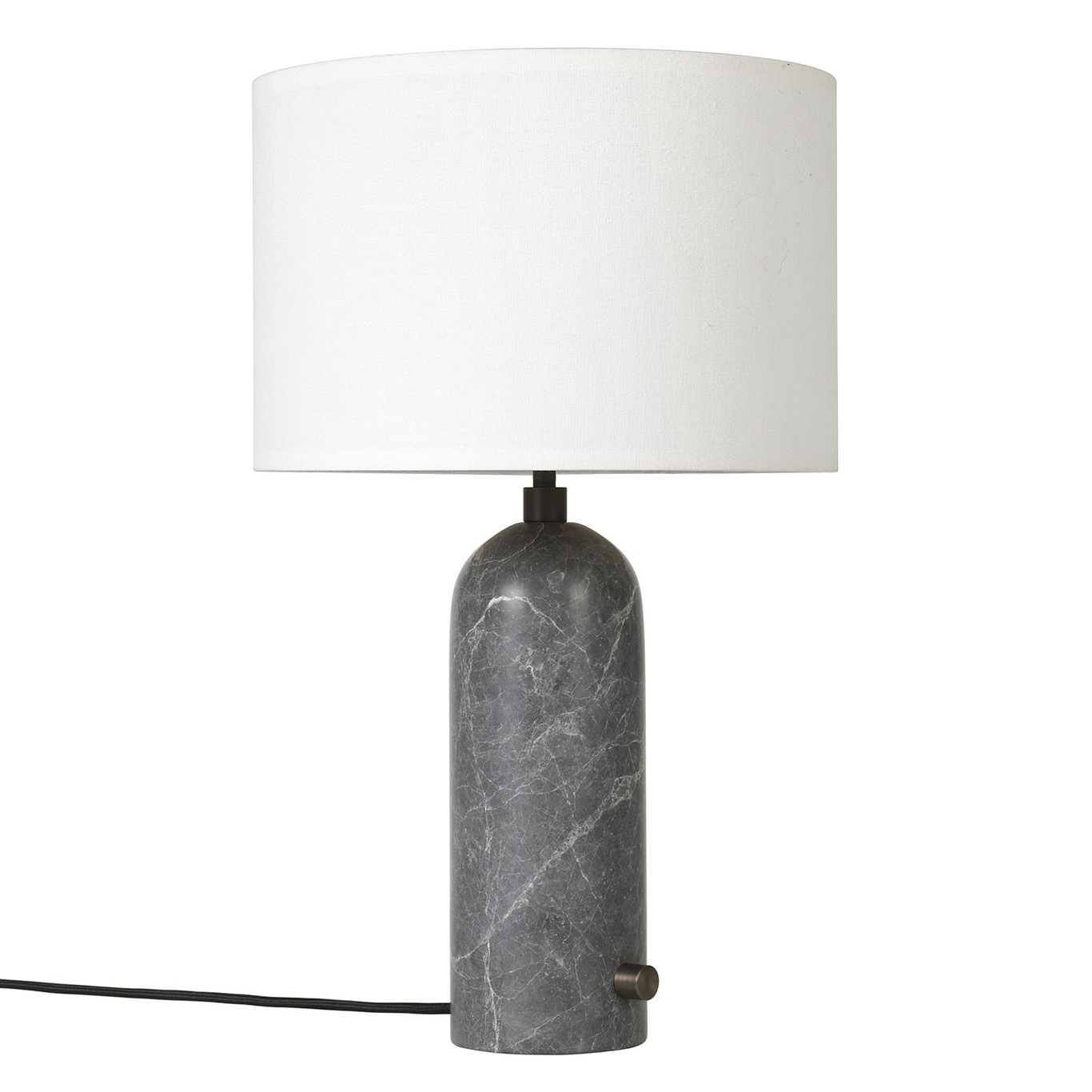 Gravity Table Lamp Small, Grey Marble / White