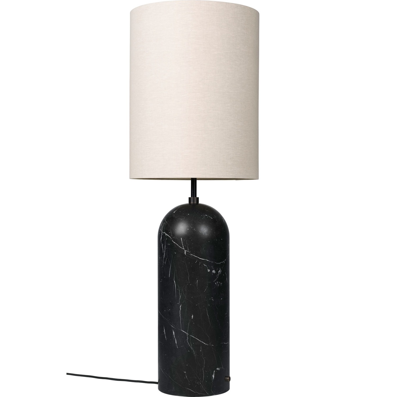 Gravity XL Floor Lamp High, Black Marble / Canvas