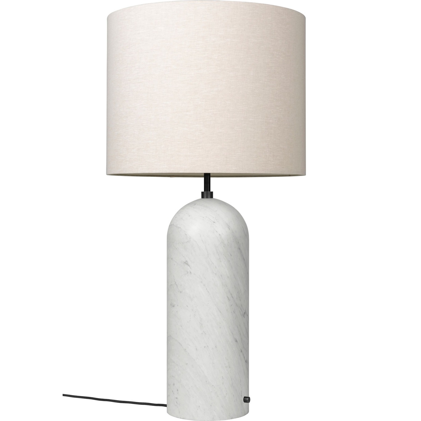Gravity XL Floor Lamp Low, White Marble / Canvas