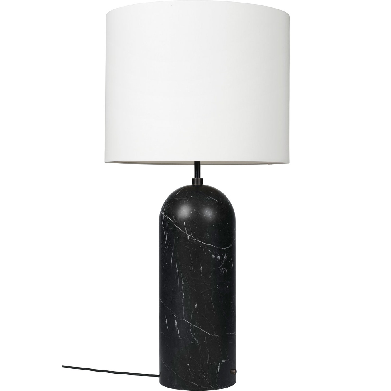 Gravity XL Floor Lamp Low, Black Marble / White