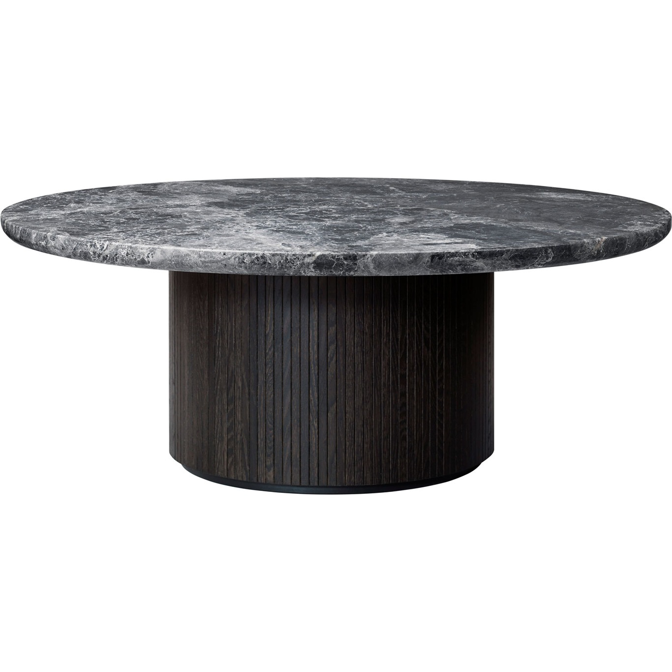 Moon Coffee Table Round Ø120 H45, Brown Black / Grey Marble