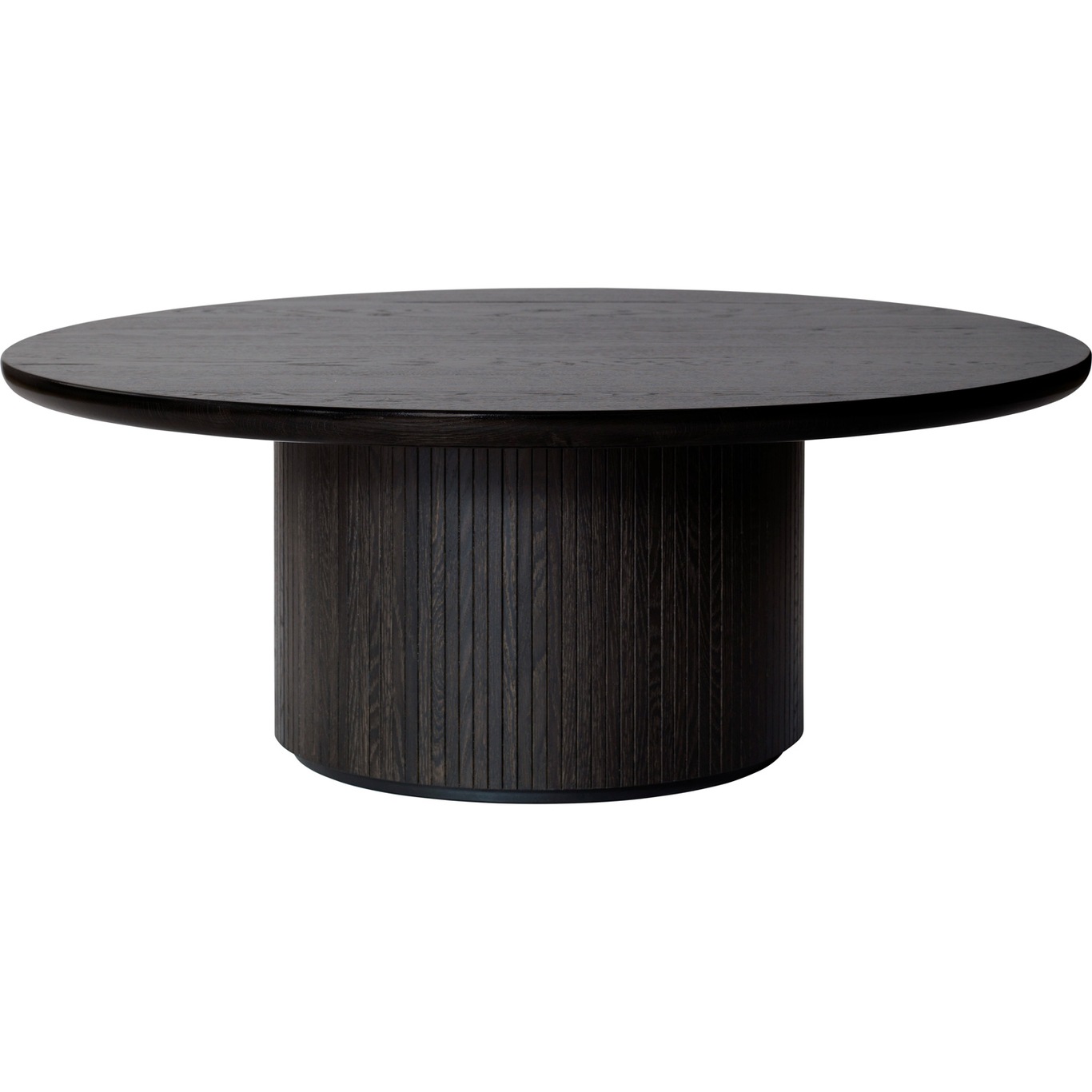 Moon Coffee Table Round Ø150 H45, Brown Black Oak Veneer