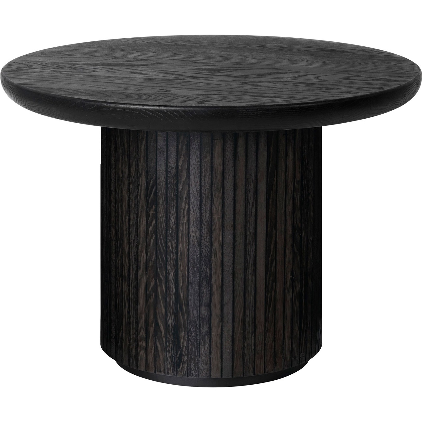 Moon Coffee Table Round Ø60 x H45, Brown Black Oak Veneer