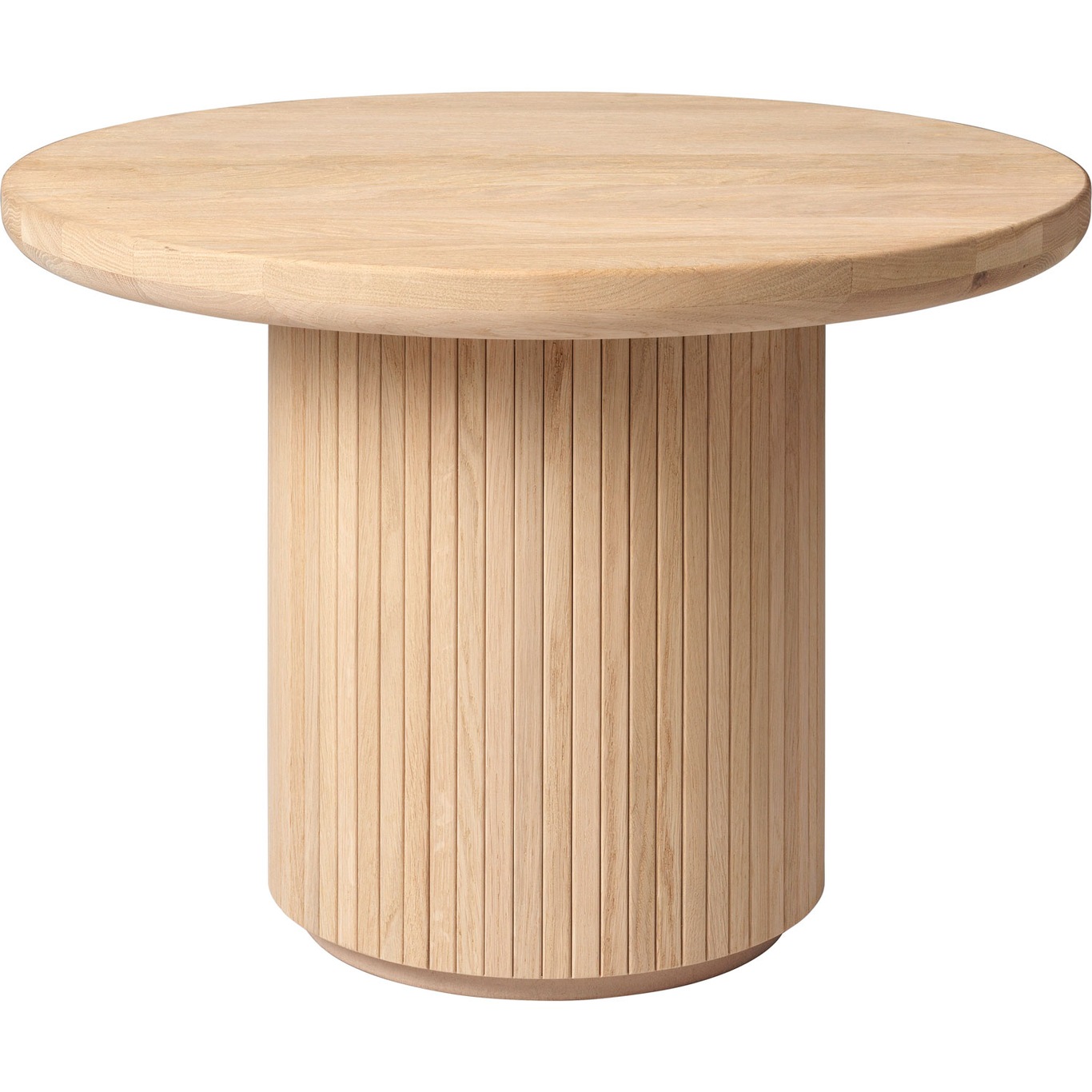Moon Coffee Table Round Ø60 x H45, Solid Soaped Oak