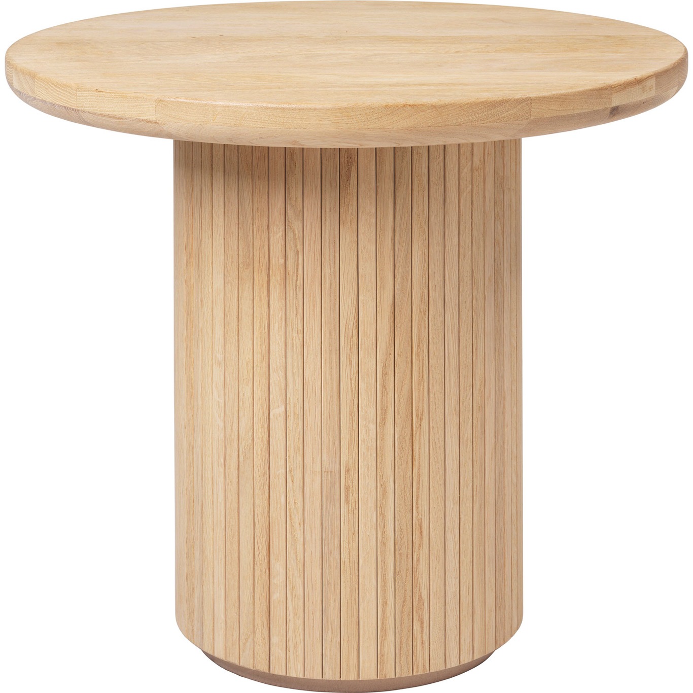 Moon Lounge Table Round Ø60 x H55 cm, Solid Soaped Oak