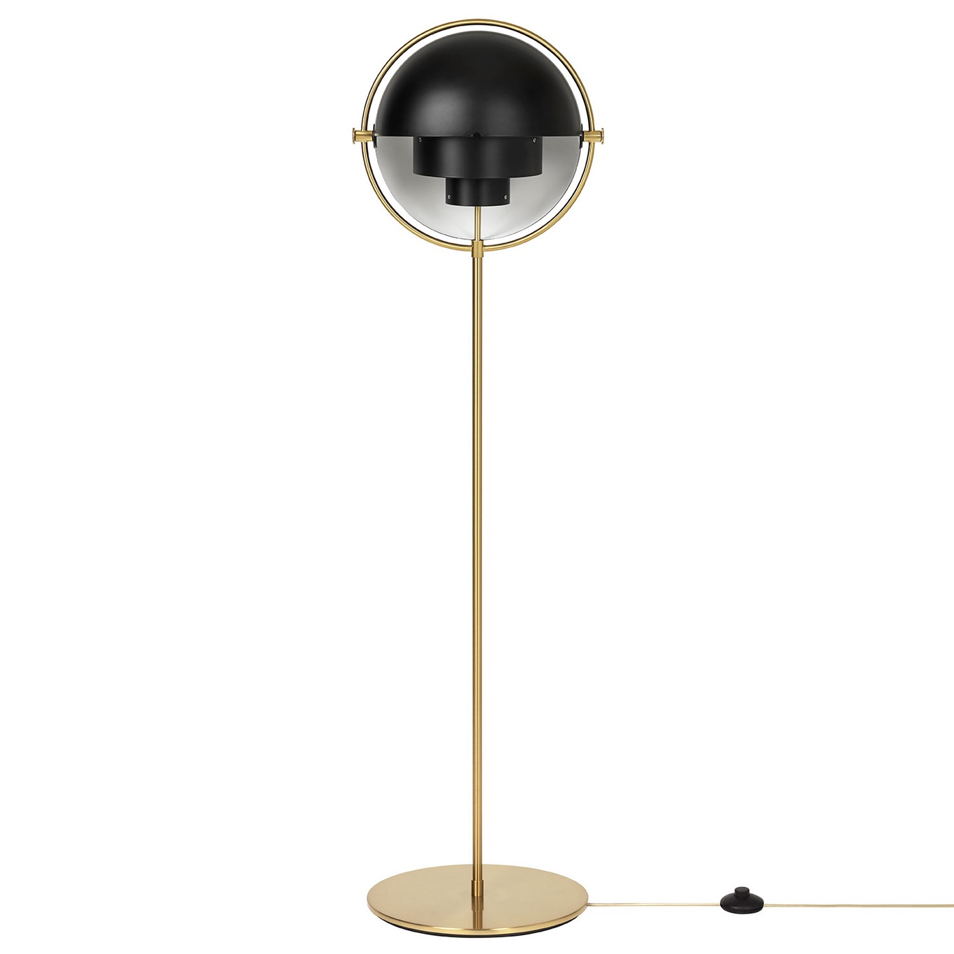 Multi-Lite Floor Lamp, Brass/Black