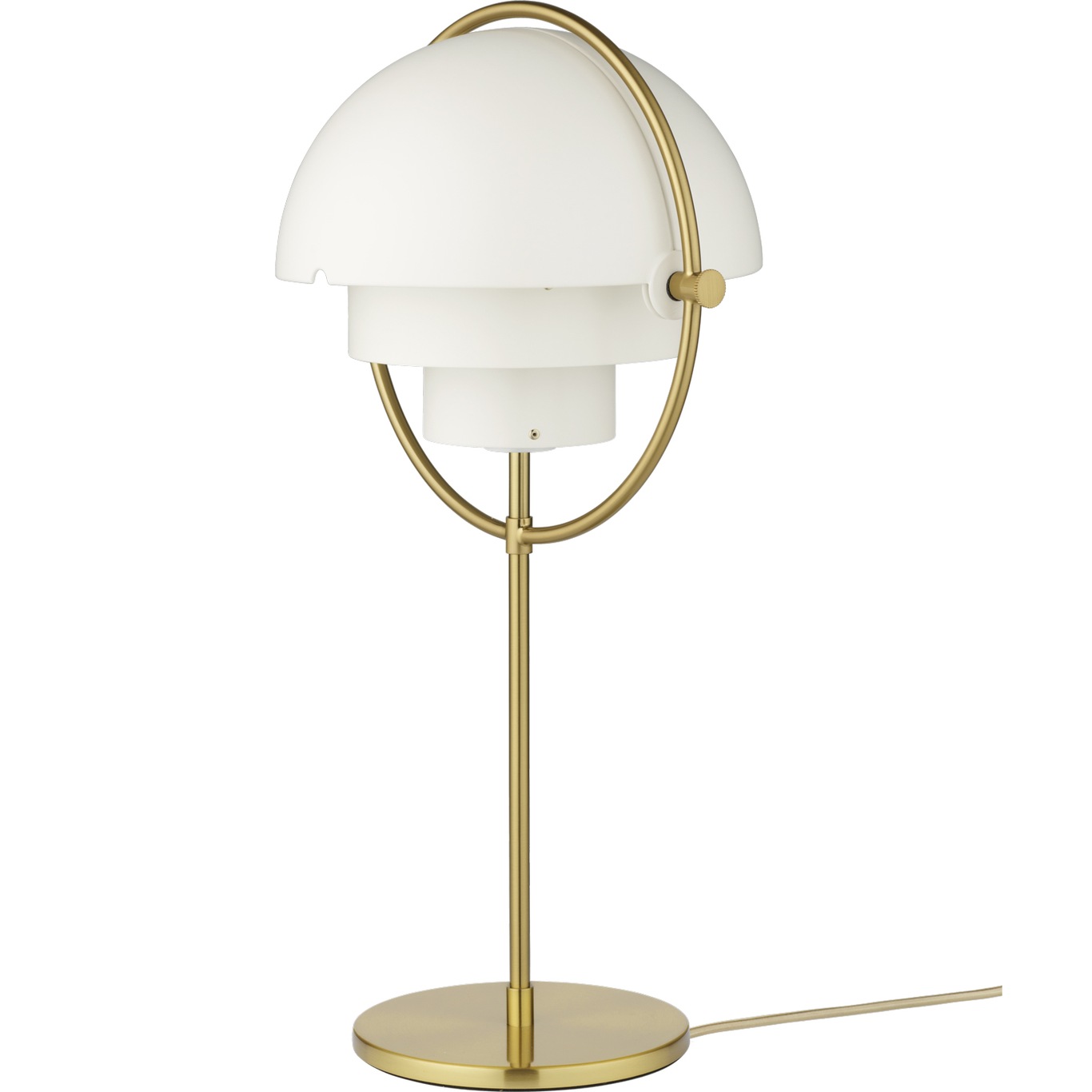 Multi-Lite Table Lamp, Brass / White