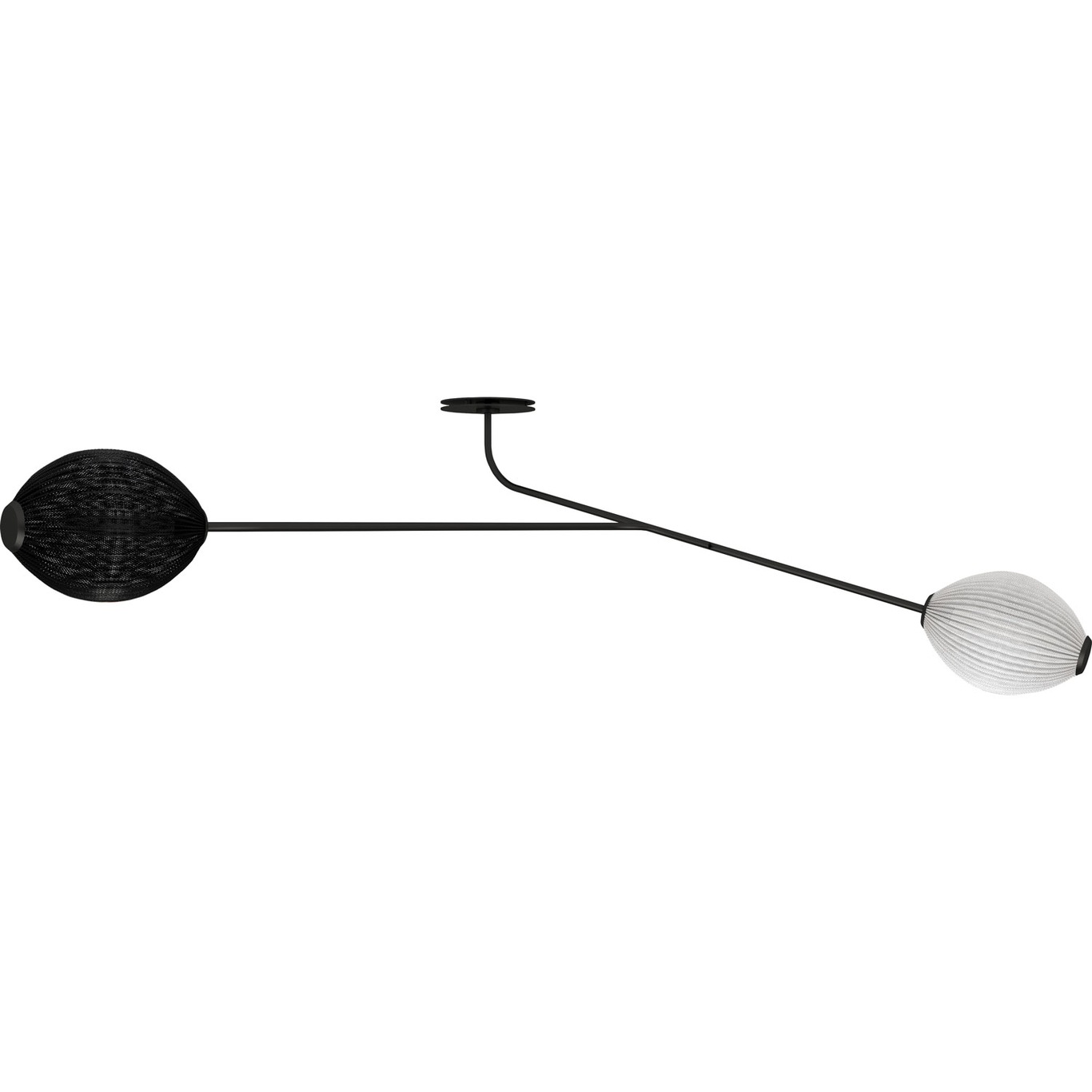 Satellite Wall/Ceiling Lamp, Black / White