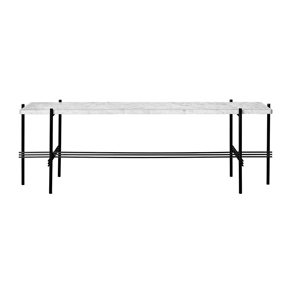 Ts Console 1 Rack, Black/White Marble