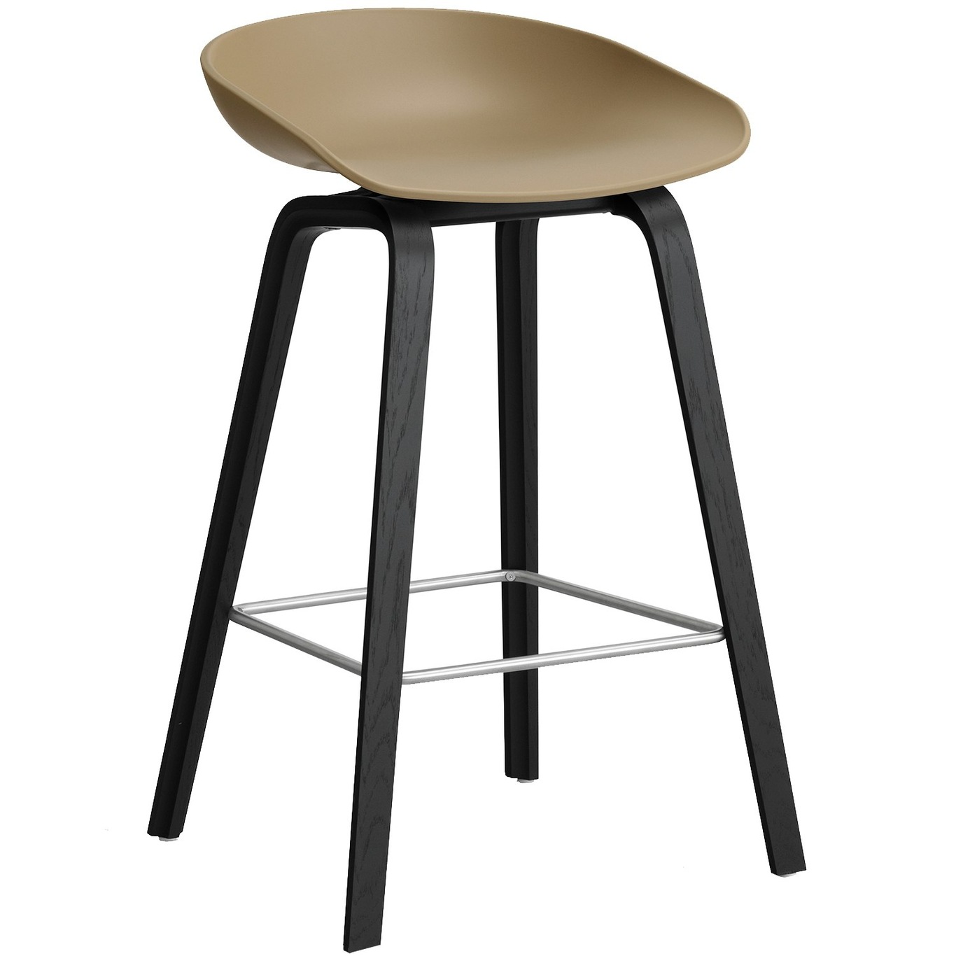 AAS 32 2.0 Bar Stool 65 cm, Black Lacquered Oak / Clay