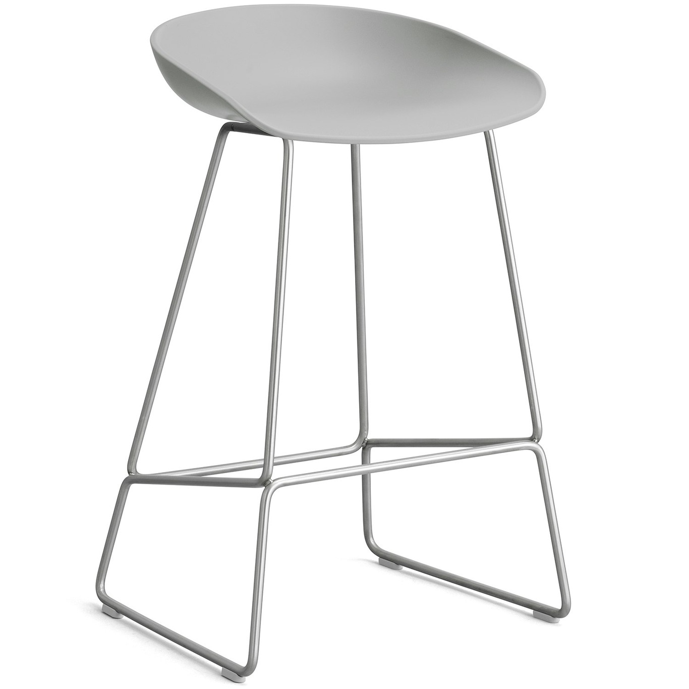 AAS 38 2.0 Bar Stool 65 cm, Stainless Steel / Concrete Grey