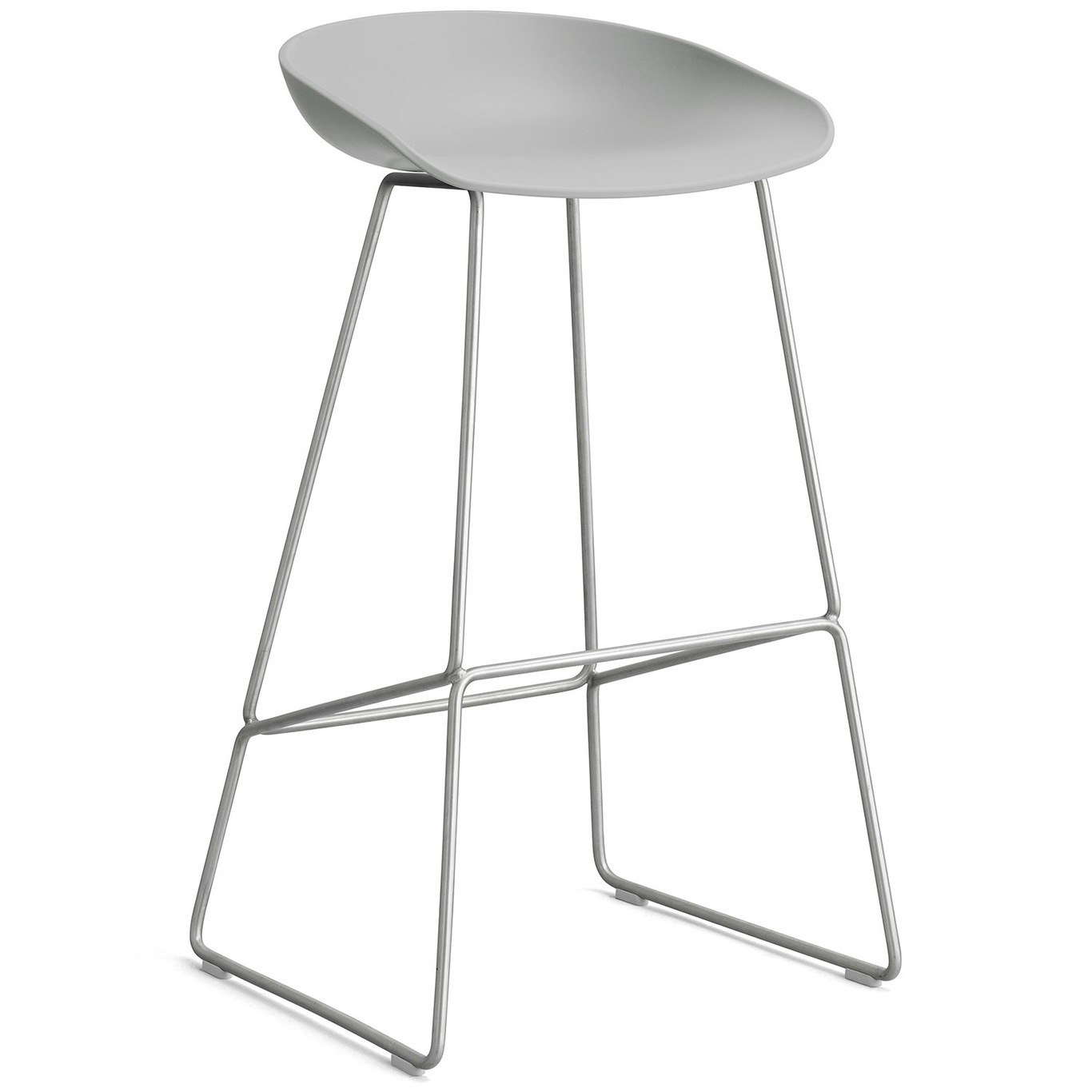 AAS 38 2.0 Bar Stool 75 cm, Stainless Steel / Concrete Grey
