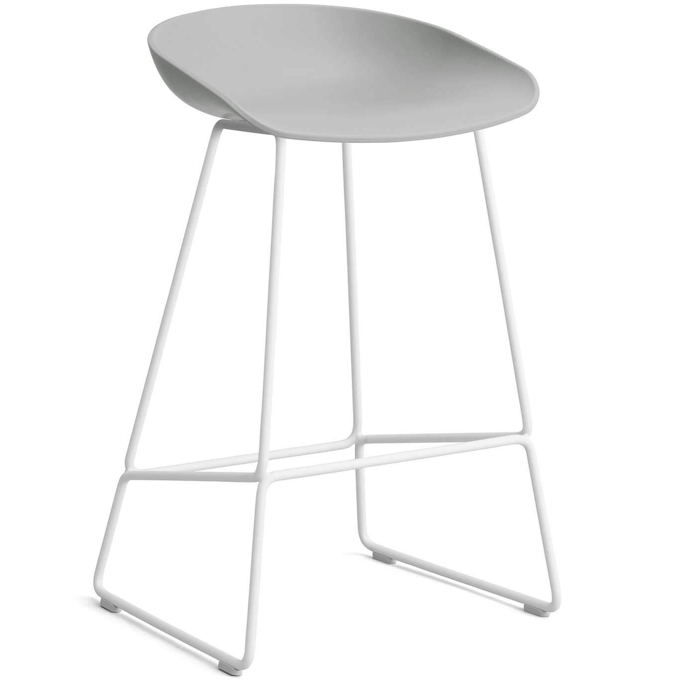 AAS 38 2.0 Bar Stool 65 cm, Stainless Steel White / Concrete Grey