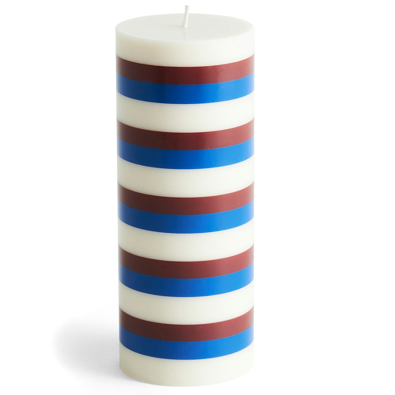 Column Pillar Candle M, Brown / Blue