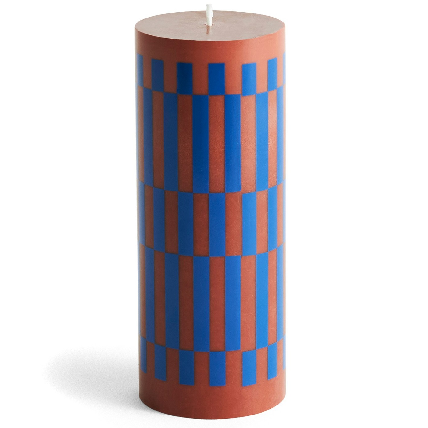Column Pillar Candle M, Brown / Blue