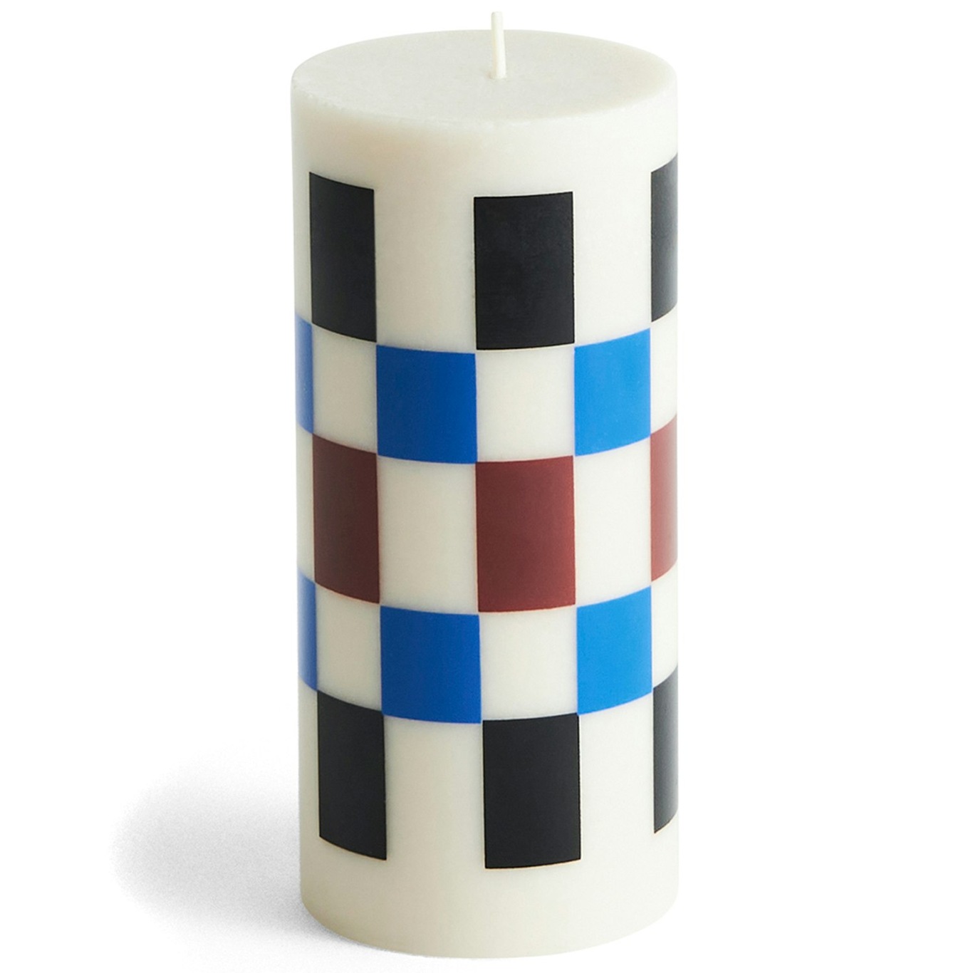 Column Pillar Candle S, Brown / Black / Blue