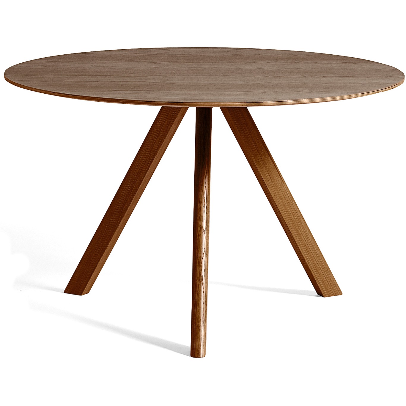 CPH 20 Table Ø120x74 cm, Water based lacquered Walnut