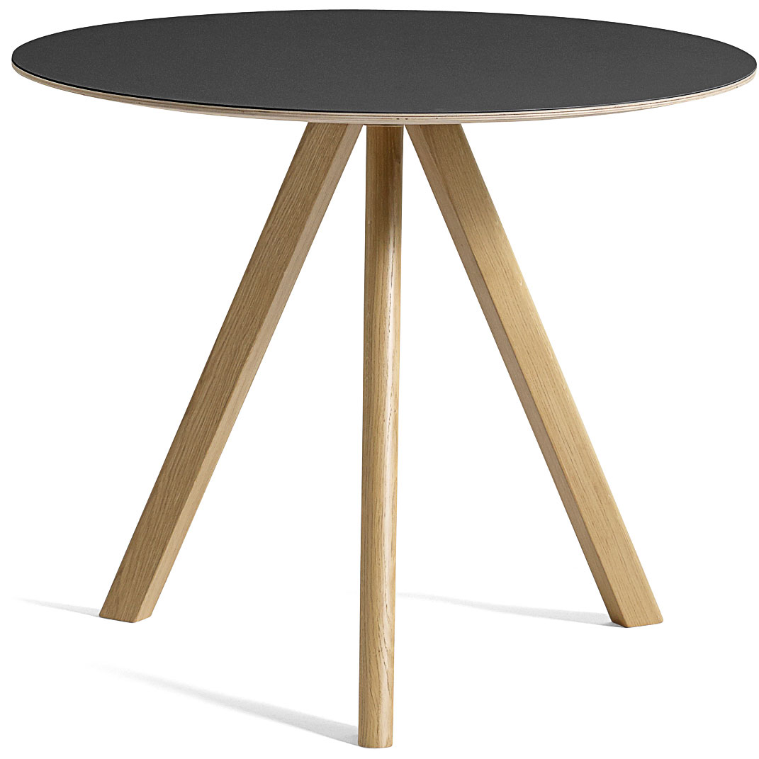 CPH20 Table Ø90x74 cm, Water based lacquered Oak