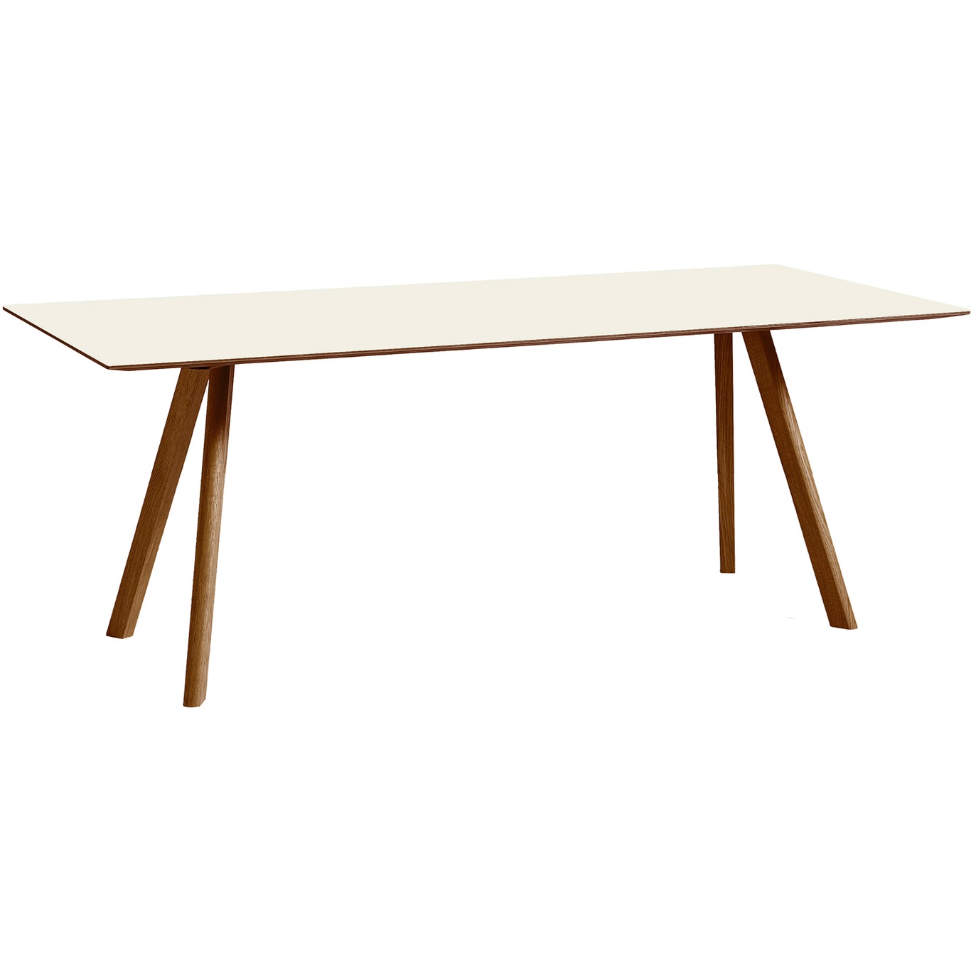 CPH 30 Table 90x200x74 cm, Water based lacquered Walnut / Off-white