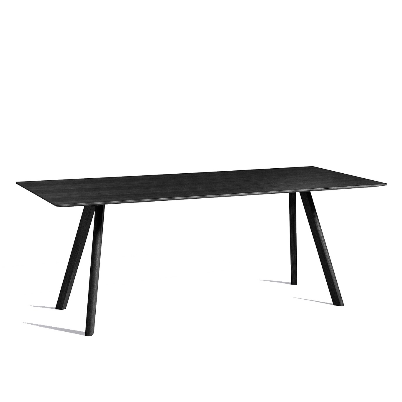 CPH 30 Table 90x200x74 cm, Black Waterbased Lacquered Oak