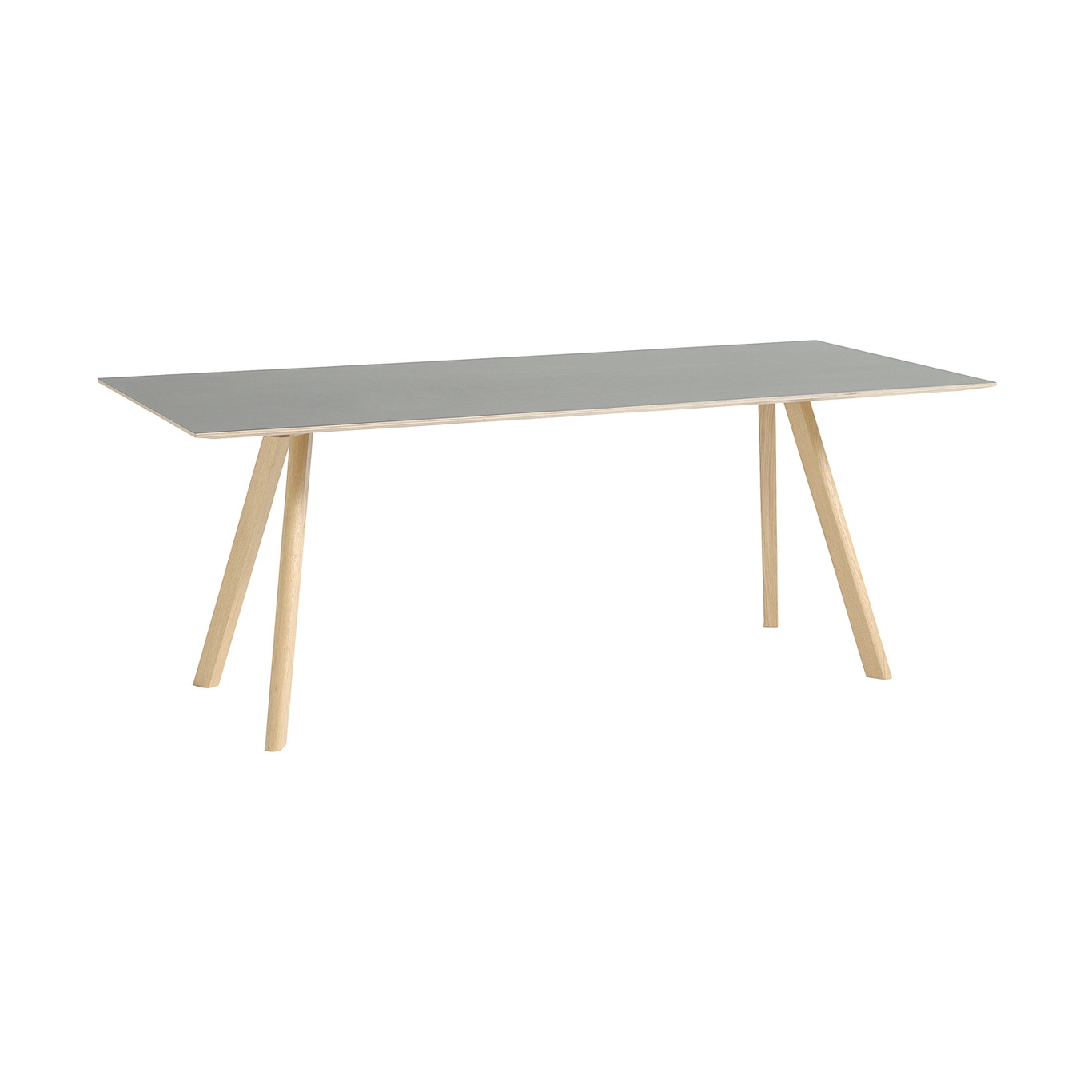 CPH 30 Table 90x200x74 cm, Waterbased Lacquered Oak/Grey Linoleum