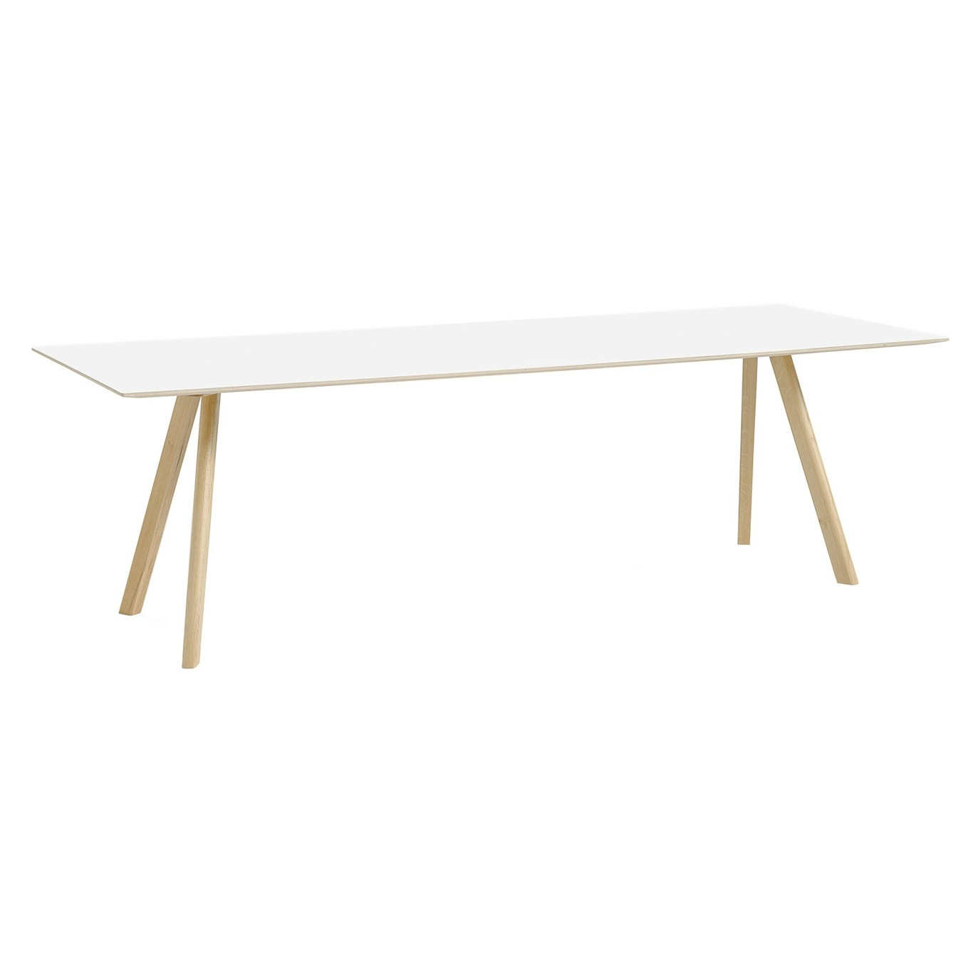 CPH 30 Table 90x250x74 cm, Waterbased Lacquered Oak/White Laminate