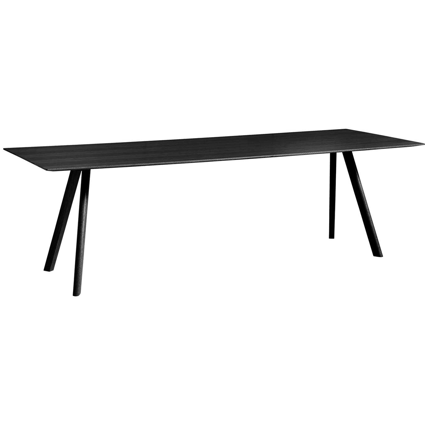 CPH 30 Table 90x250x74 cm, Black Waterbased Lacquered Oak