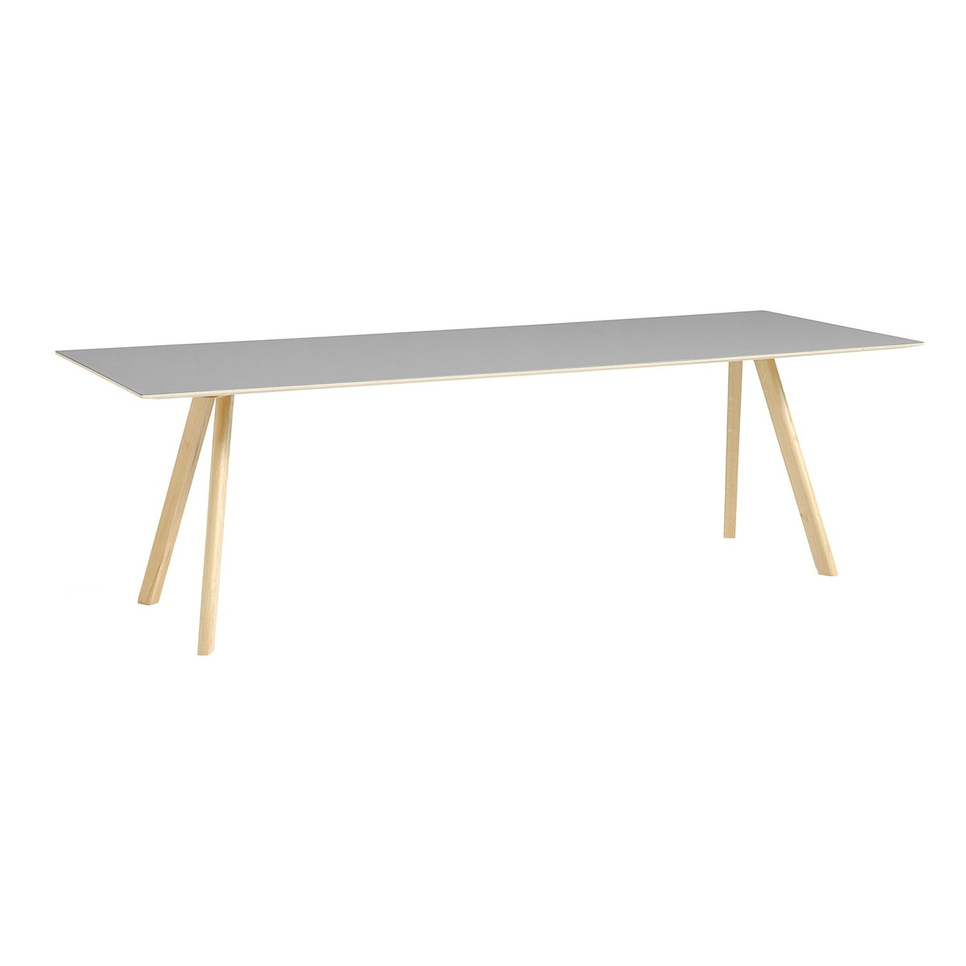 CPH 30 Table 90x250x74 cm, Waterbased Lacquered Oak/Grey Linoleum