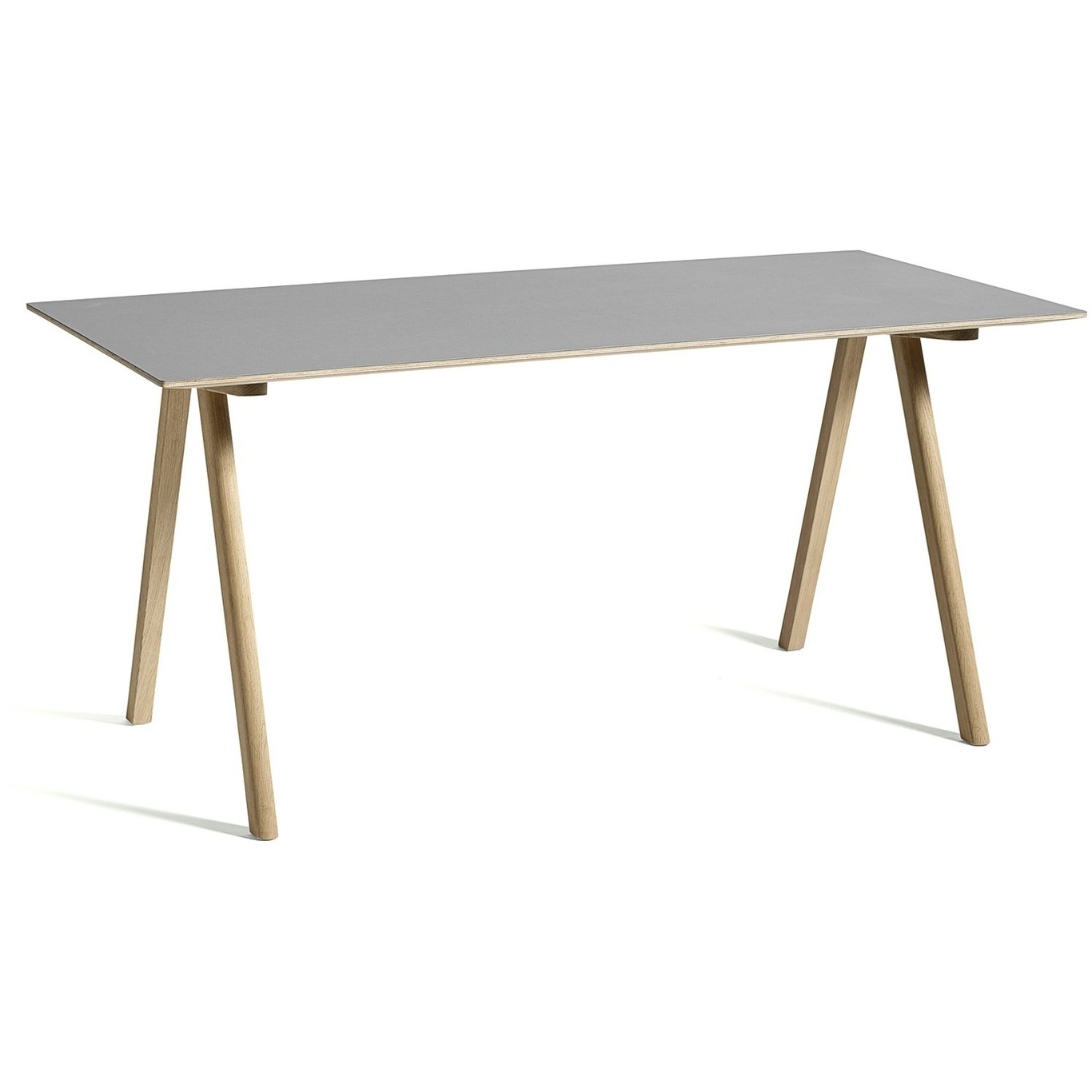 CPH 10 Desk, Water-based Lacquered Oak / Grey Linoleum