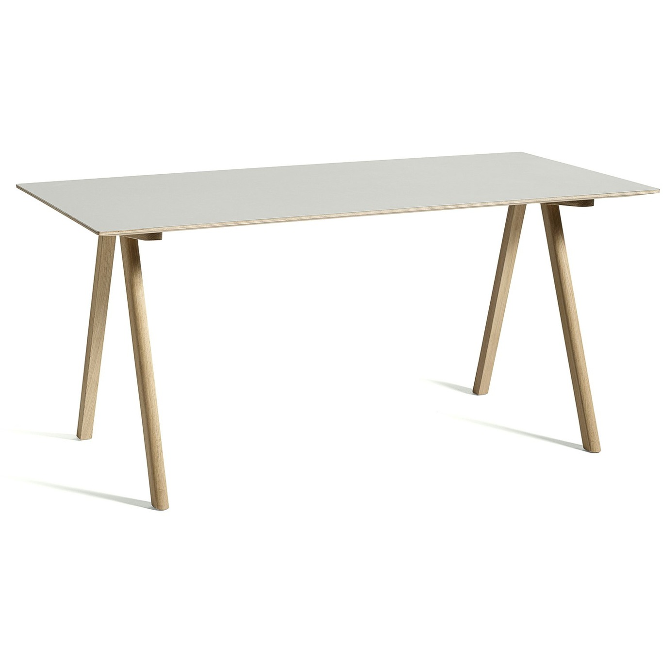 CPH 10 Desk, Water-based Lacquered Oak/White Laminate