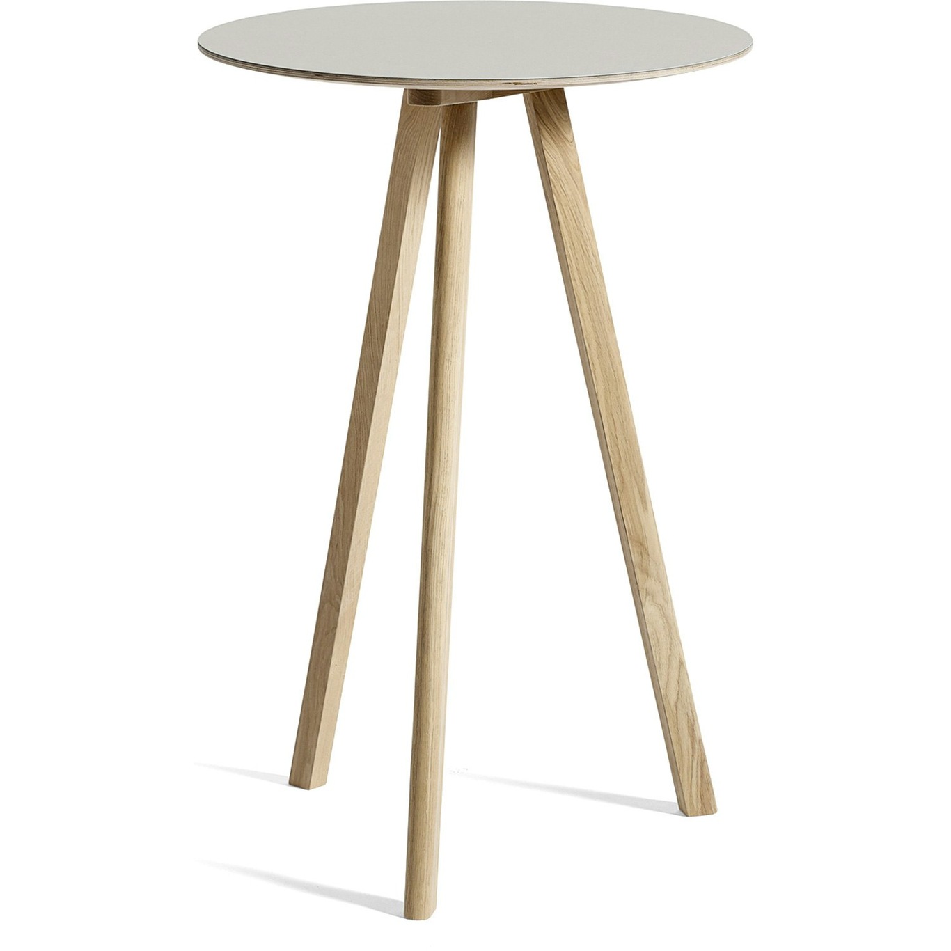 CPH 20 Bar Table Ø70x105 cm, Water based lacquered Oak / Off-white Linoleum