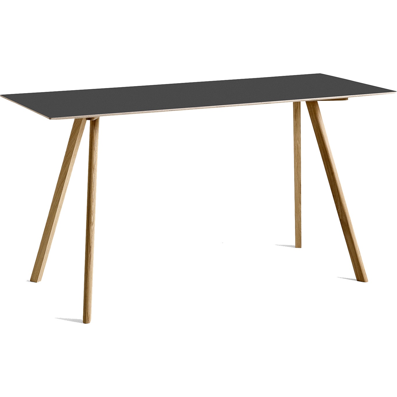 CPH 30 Bar Table 80x200x105 cm, Waterbased Lacquered Oak / Black