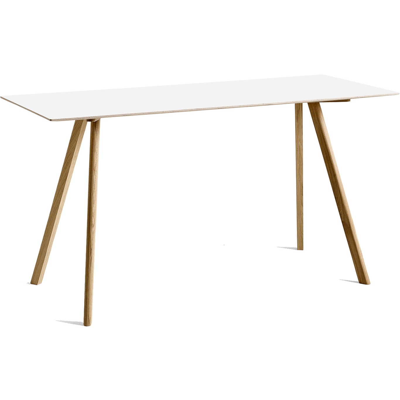 CPH 30 Bar Table 80x200x105 cm, Waterbased Lacquered Oak/White Laminate